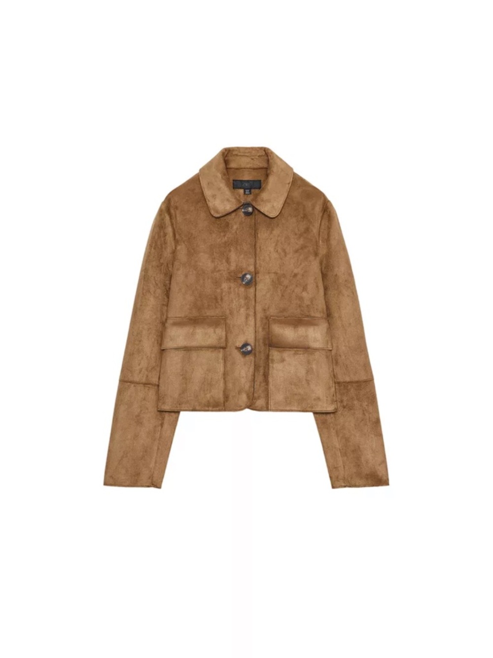 FAUX SUEDE CROPPED JACKET